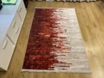 Modern geometric red rug PRINT 299-810