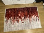 Modern geometric red rug PRINT 299-810
