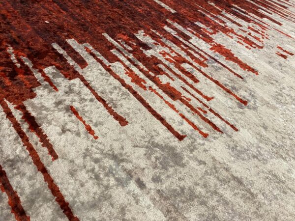 Modern geometric red rug PRINT 299-810
