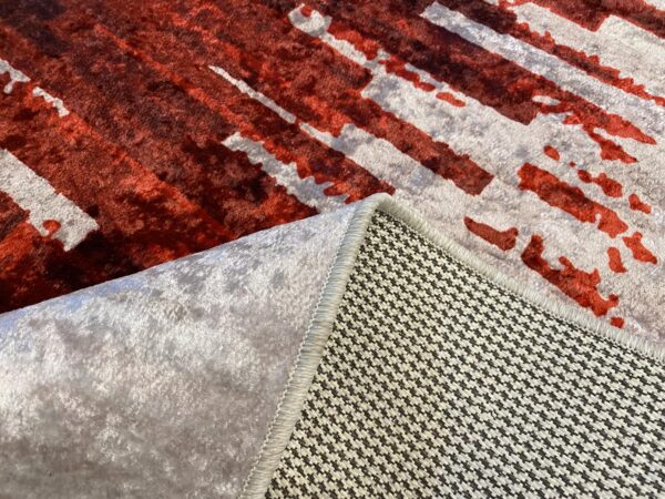 Modern geometric red rug PRINT 299-810