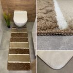 Slavia Brown-Beige Two-Piece Bathroom Set