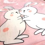 Gruby dywan dziecięcy różowy PUFFY SOFT miękki jak dywan rabbit króliczki