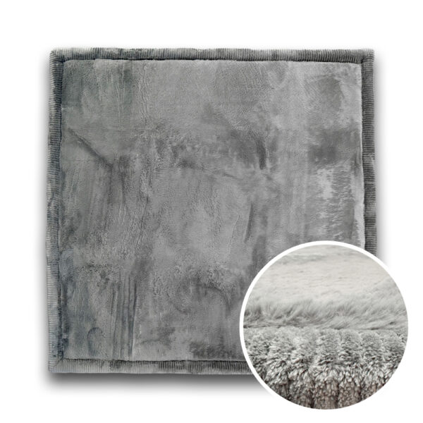Gruby dywan kwadratowy PUFFY SOFT miękki jak dywan rabbit GREY